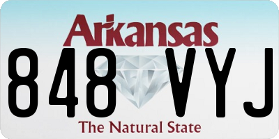 AR license plate 848VYJ