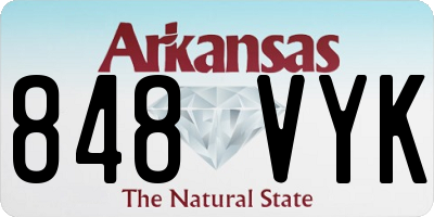 AR license plate 848VYK
