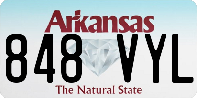 AR license plate 848VYL