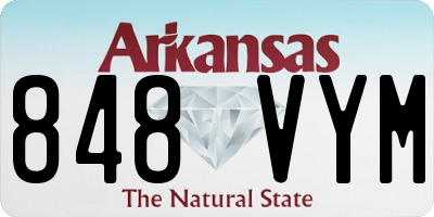 AR license plate 848VYM