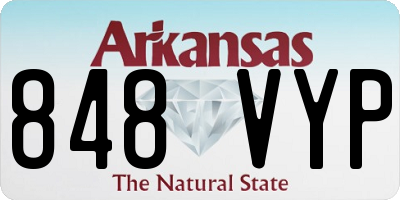AR license plate 848VYP