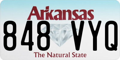 AR license plate 848VYQ