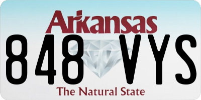 AR license plate 848VYS