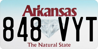 AR license plate 848VYT