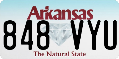 AR license plate 848VYU