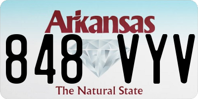 AR license plate 848VYV