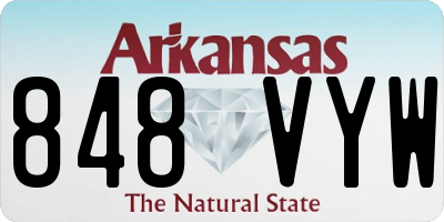 AR license plate 848VYW
