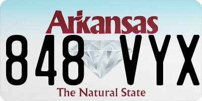 AR license plate 848VYX