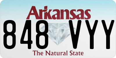 AR license plate 848VYY