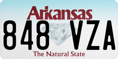 AR license plate 848VZA