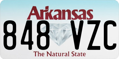 AR license plate 848VZC
