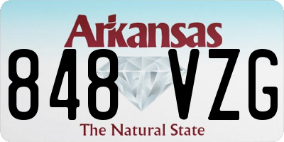 AR license plate 848VZG