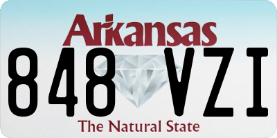 AR license plate 848VZI