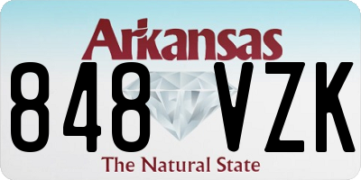 AR license plate 848VZK