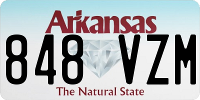 AR license plate 848VZM