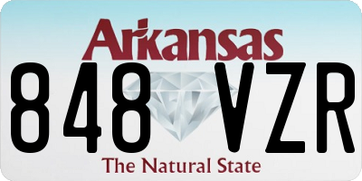 AR license plate 848VZR