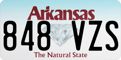 AR license plate 848VZS
