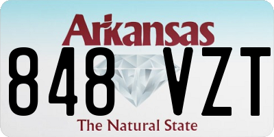 AR license plate 848VZT