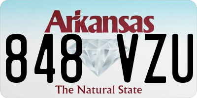 AR license plate 848VZU