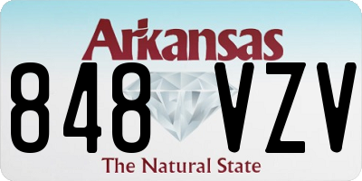 AR license plate 848VZV