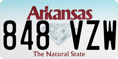 AR license plate 848VZW