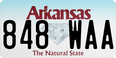 AR license plate 848WAA