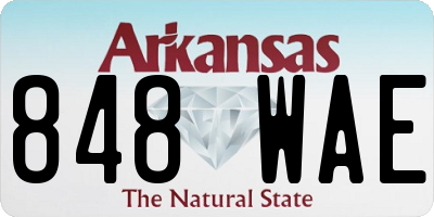 AR license plate 848WAE