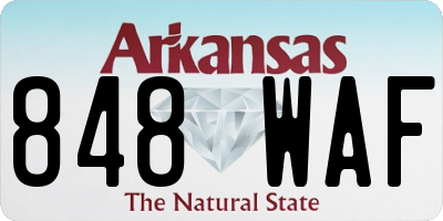 AR license plate 848WAF