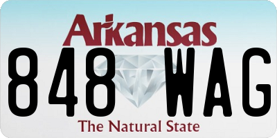 AR license plate 848WAG