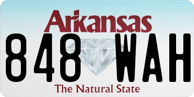 AR license plate 848WAH