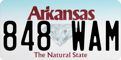 AR license plate 848WAM