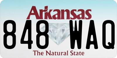 AR license plate 848WAQ