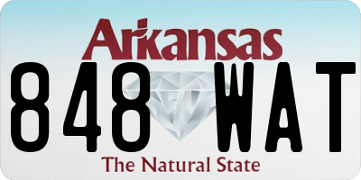 AR license plate 848WAT