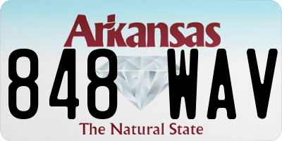 AR license plate 848WAV