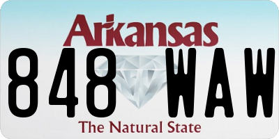 AR license plate 848WAW