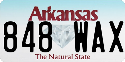 AR license plate 848WAX
