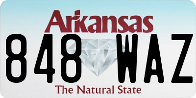 AR license plate 848WAZ