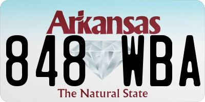 AR license plate 848WBA