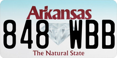 AR license plate 848WBB