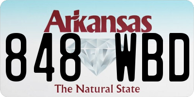 AR license plate 848WBD