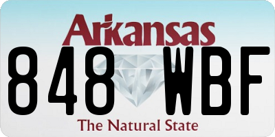 AR license plate 848WBF
