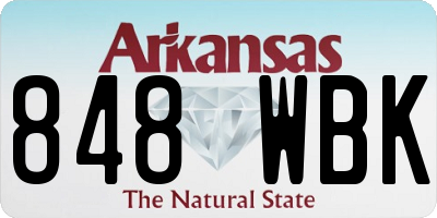 AR license plate 848WBK