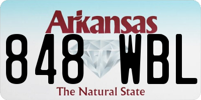 AR license plate 848WBL