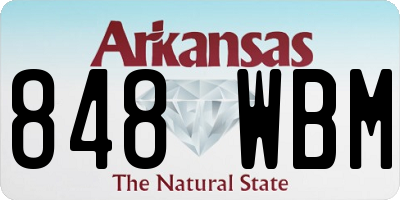 AR license plate 848WBM