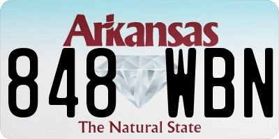 AR license plate 848WBN