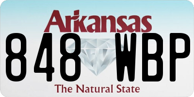 AR license plate 848WBP