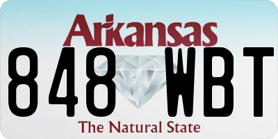 AR license plate 848WBT
