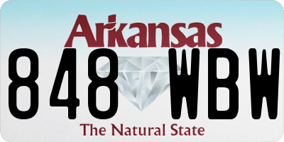 AR license plate 848WBW