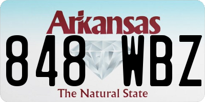 AR license plate 848WBZ