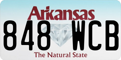 AR license plate 848WCB